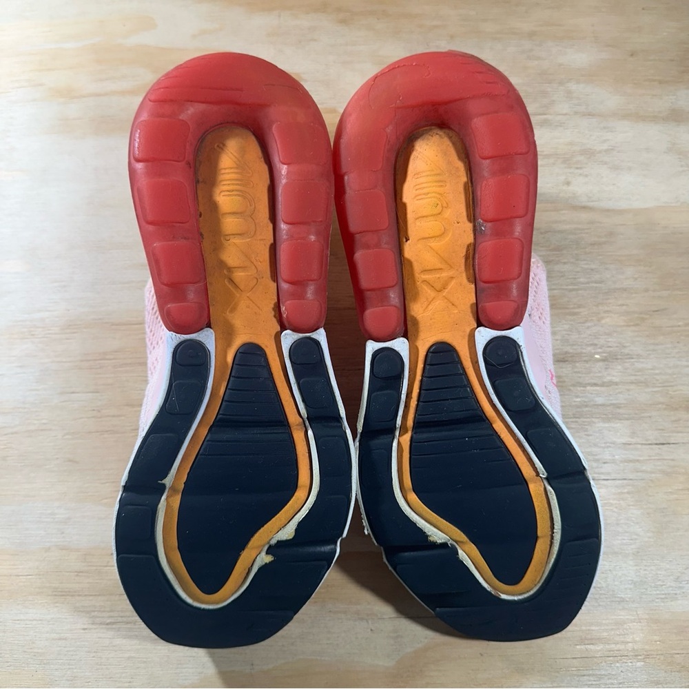 Nike Women's Air Max 270 Sneakers in Pink, Yellow, Black - Picture 7 of 9